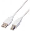 Value USB kabel USB 2.0 USB-A zástrčka, USB-B zástrčka 0.80 m bílá stíněný 11.99.8809