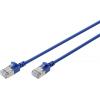 Digitus DK-1632-A-020S-B RJ45 síťové kabely, propojovací kabely CAT 6A F/FTP 2 m modrá barevně rozlišený, stíněný, točený drát, S průchodkou chránící proti