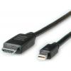 Roline, A: Vnější Mini DisplayPort, B: Vnější HDMI, Polyvinylchlorid DisplayPort Kabely 1 m