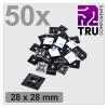 TRU COMPONENTS T24CA068 úchytka samolepicí, šroubovací TC-12888544 4cestný vstup pro provlečení černá 50 ks TRU COMPONENTS T24CA068 úchytka samolepicí, šroubovací TC-12888544 4cestný vstup pro provlečení černá 50 ks