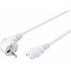 Sygonix SY-5043438 IEC kabel bílá 5.00 m