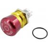 TRU COMPONENTS TC-GQ22-A-22TSB203, 1602511 nouzový vypínač, 250 V, 2 přepínací kontakty, 1 ks TRU COMPONENTS TC-GQ22-A-22TSB203, 1602511 nouzový vypínač, 250 V, 2 přepínací kontakty, 1 ks