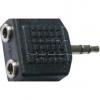 Adaptér JACK 3,5 mm stereo, vidlice na 2× zásuvka Adaptér JACK 3,5 mm stereo, vidlice na 2× zásuvka
