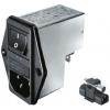 Schurter Konektor IEC 1A C14 Vnější, Montáž do panelu 5 x 20 mm, 250V ac 2 póly, 60Hz Rychlé připojení, 85 °C 1, -25 °C Schurter Konektor IEC 1A C14 Vnější, Montáž do panelu 5 x 20 mm, 250V ac 2 póly, 60Hz Rychlé připojení, 85 °C 1, -25 °C