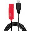LINDY USB kabel USB 2.0 USB-A zástrčka, USB-A zásuvka 30.00 m černá, červená 42923