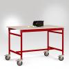 Manuflex LB4033.3003 ESD Odkládací stolek ESD ZÁKLADNÍ mobilně se kaučuk stolní deska v rubínově červená RAL 3003, Šxhxv: 1250 x 600 x 850 mm rubínově červená Manuflex LB4033.3003 ESD Odkládací stolek ESD ZÁKLADNÍ mobilně se kaučuk stolní deska v rubínově červená RAL 3003, Šxhxv: 1250 x 600 x 850 mm rubínově červená
