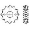 TOOLCRAFT Tesařské hmoždinky temperovaná litina 135730 100 ks (Ø) 75 mm