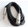 Kabel XLR 3pin zdířka – Jack 6,3 mm mono, 5 m, OFC 6 mm