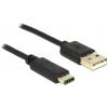 Delock USB kabel USB 2.0 USB-A zástrčka, USB-C ® zástrčka 2.00 m černá 83327 Delock USB kabel USB 2.0 USB-A zástrčka, USB-C ® zástrčka 2.00 m černá 83327