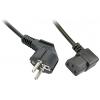 LINDY PC síťový kabel [1x zástrčka s ochranným kontaktem - 1x IEC C13 zásuvka 10 A] 3.00 m černá