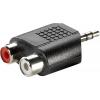 Value 11.99.4441 jack audio kabel [1x jack zástrčka 3,5 mm - 2x cinch zásuvka] 23.50 m černá
