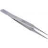 Pinzeta, celková délka: 120mm Antimagnetický, Nerezová ocel Zakulacený, Plochý špička RS PRO Pinzeta, celková délka: 120mm Antimagnetický, Nerezová ocel Zakulacený, Plochý špička RS PRO