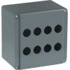 Pouzdro tlačítka, řada: Modular Metal Šedá Hliník ABB, počet výřezů: 8