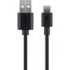 Goobay USB kabel USB 2.0 USB-C ® zástrčka, USB-A zástrčka 1 m černá oboustranně zapojitelná zástrčka, hliníková zástrčka, kulatý vodič, PVC plášť 45735