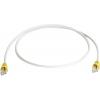 Telegärtner RJ45 (křížený) síťový kabel CAT 6A S/FTP 1.00 m šedá samozhášecí, s ochranou