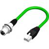 RS PRO Cat5e Ethernetové kabely, Zelená, Polyvinylchlorid, A: M12, 60V 500 mm Vnější, B: RJ45 Vnější, typ pláště: RS PRO Cat5e Ethernetové kabely, Zelená, Polyvinylchlorid, A: M12, 60V 500 mm Vnější, B: RJ45 Vnější, typ pláště: