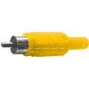 Vidlice RCA (CINCH) SP117A-1-YL-CG, plastový kryt, žlutá