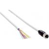Kabel konektoru, A: Vnitřní, A: M12, Rovný 12, B: Volný konec kabelu, B: Neuzavřený, 30V, IP67, řada: DOL SICK 5 m Kabel konektoru, A: Vnitřní, A: M12, Rovný 12, B: Volný konec kabelu, B: Neuzavřený, 30V, IP67, řada: DOL SICK 5 m