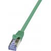 LogiLink CQ3065S RJ45 síťové kabely, propojovací kabely CAT 6A S/FTP 3.00 m zelená samozhášecí, s ochranou 1 ks