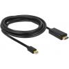 Delock HDMI / Mini-DisplayPort kabel Mini DisplayPort konektory, Zástrčka HDMI-A 3 m černá 83700 pozlacené kontakty, třížilový stíněný Kabel DisplayPort Delock HDMI / Mini-DisplayPort kabel Mini DisplayPort konektory, Zástrčka HDMI-A 3 m černá 83700 pozlacené kontakty, třížilový stíněný Kabel DisplayPort