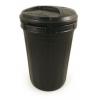 RS PRO Odpadkový koš 80L, Černá Překlápěcí víko Polyetylen