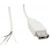 USB kabel s volným koncem spojka, rovná USB spojka A 2.0 10080112 BKL Electronic Množství: 1 ks