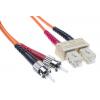 RS PRO Optický kabel 125 μm 2 m Nízko dýmivý bezhalogenový plášť, Oranžová