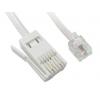 Telefonní kabel Vnější, Bílá RS PRO RJ11 Vnější BT 5 m Telefonní kabel Vnější, Bílá RS PRO RJ11 Vnější BT 5 m