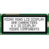 Alfanumerický displej LCD MC42008A6W-FPTLW, řada: MC42008A6W-FPTLW Alfanumerické podsvícení LED Bílá Paralelní Midas