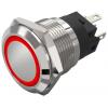 EAO Osvětlené tlačítko, řada: 82 IP65, IP67 SPDT Panel Blokování Osvětlené 19 mm 3A, barva LED: Zelená, Červená 240 V dc
