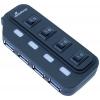 MediaRange MRCS505 USB Hub 4 porty USB-A USB 3.0 5 GBit/s lze spínat jednotlivě černá MRCS505