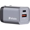 Verbatim GNC-35 GaN cestovní nabíječka, GaN, s adaptérem pro Evropu, s britským adaptérem, s americkým adaptérem, 1x USB A , 1x USB-C®, 35 W, Dodávka energie,