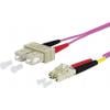Metz Connect 151S1EOJO10E optické vlákno optické vlákno kabel 1.00 m fialová [2x zástrčka LC - 2x zástrčka LC] 50/125 µ Multimode OM4