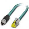 Phoenix Contact Cat6a Ethernetové kabely, Modrá, Polyuretan, 48V ac 1 m 2, typ pláště: Stíněné Phoenix Contact Cat6a Ethernetové kabely, Modrá, Polyuretan, 48V ac 1 m 2, typ pláště: Stíněné