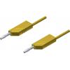 Hirschmann Test & Measurement MLN 25/2,5 GE měřicí kabel lamelová zástrčka 4 mm lamelová zástrčka 4 mm 25.00 cm žlutá 1 ks