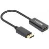 Manhattan 153713 DisplayPort adaptér [1x HDMI zásuvka - 1x zástrčka DisplayPort] černá 15 cm