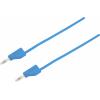 VOLTCRAFT MSB-300 měřicí kabel lamelová zástrčka 4 mm silikon 1.00 m modrá 1 ks