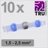 TRU COMPONENTS TC-13448516 krimpovací spojka se smršťovací bužírkou 1.5 mm² 2.5 mm² plná izolace modrá 10 ks
