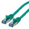 Roline Cat6a Ethernetové kabely, řada: 21.15, Zelená, Nízko dýmivý bezhalogenový 1.5 m, typ pláště: S/FTP Stíněný