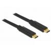 Delock Kabel USB-C USB 2.0 USB-C ® zástrčka, USB-C ® zástrčka 4.00 m černá 83868