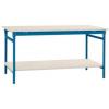 Manuflex BB5201.5007 Kompletní servírovací stolek základní stacionárně s Melamin-Platte + mezi dno, Šxhxv: 750 x 500 x 780 mm brilantní modrá (RAL 5007)