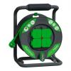 Schneider Electric Kabelový buben, řada: HO5VV-F, délka kabelu: 25 m 4 zásuvek, 230V, IP44 Zelená, Černá, Černá, Zelená Schneider Electric Kabelový buben, řada: HO5VV-F, délka kabelu: 25 m 4 zásuvek, 230V, IP44 Zelená, Černá, Černá, Zelená