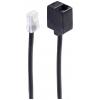 Shiverpeaks telefonní kabel [1x RJ45 zástrčka 8p8c - 1x telefonní spojka TAE-N] 6 m černá