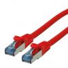 Roline Cat6a Ethernetové kabely, Červená, Nízko dýmivý bezhalogenový 300 mm 8, typ pláště: Stíněné Stíněný