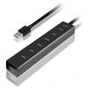 AXAGON HUE-SA7BP USB Hub 7 portů USB-A, microUSB USB 3.2 Gen1 5 GBit/s AXAGON HUE-SA7BP USB Hub 7 portů USB-A, microUSB USB 3.2 Gen1 5 GBit/s