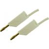 Hirschmann Test & Measurement MLN 100/2,5 WS měřicí kabel lamelová zástrčka 4 mm lamelová zástrčka 4 mm 1.00 m bílá 1 ks