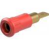 Staubli Testovací zásuvka, 4 mm, 30V ac, 25A, Červená, Vnitřní Jazýček, materiál kontaktu: Slitina měď-zinek, délka: 30 Staubli Testovací zásuvka, 4 mm, 30V ac, 25A, Červená, Vnitřní Jazýček, materiál kontaktu: Slitina měď-zinek, délka: 30