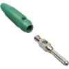 TRU COMPONENTS banánkový konektor zástrčka, rovná Ø pin: 4 mm zelená 1 ks