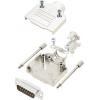 encitech MHDM-15-DBP-K 6355-0005-02 sada D-SUB kolíkové lišty 180 ° Pólů: 15 pájecí kalíšek 1 sada