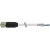 Kabel ovladače snímače, A: Vnitřní, A: Rovný 8, B: Volný konec, B: Neuzavřený, 30V, IP65, IP66K, IP67, řada: A-Coded